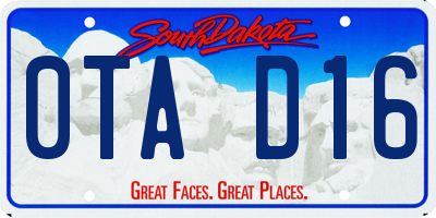 SD license plate 0TAD16