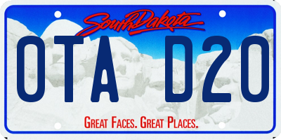 SD license plate 0TAD20