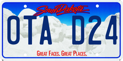 SD license plate 0TAD24