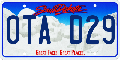 SD license plate 0TAD29