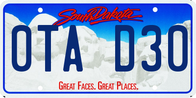 SD license plate 0TAD30