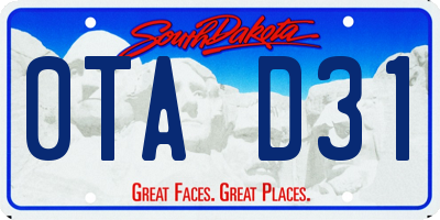 SD license plate 0TAD31