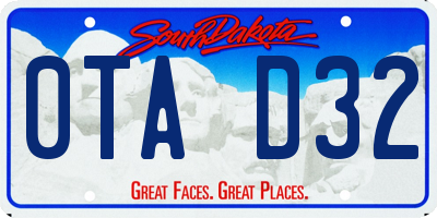 SD license plate 0TAD32