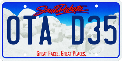 SD license plate 0TAD35