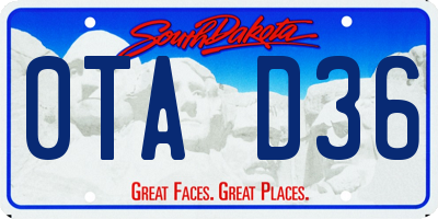 SD license plate 0TAD36