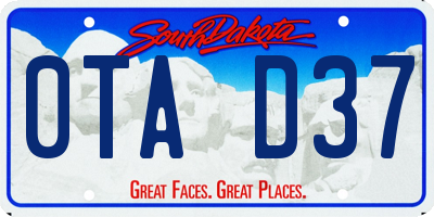 SD license plate 0TAD37