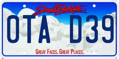 SD license plate 0TAD39