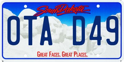SD license plate 0TAD49