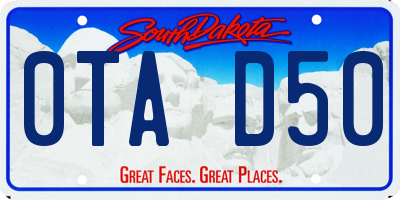 SD license plate 0TAD50
