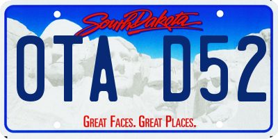 SD license plate 0TAD52