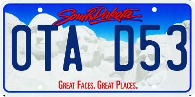SD license plate 0TAD53