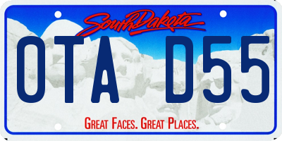 SD license plate 0TAD55