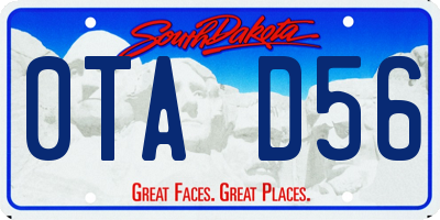 SD license plate 0TAD56