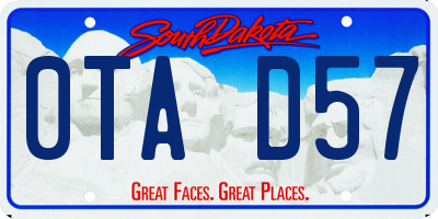SD license plate 0TAD57
