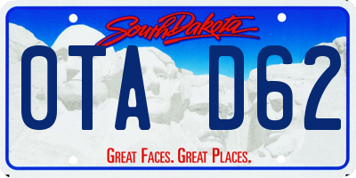 SD license plate 0TAD62