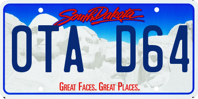 SD license plate 0TAD64