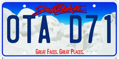 SD license plate 0TAD71