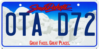SD license plate 0TAD72
