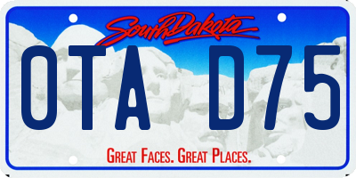 SD license plate 0TAD75
