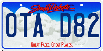 SD license plate 0TAD82