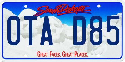 SD license plate 0TAD85