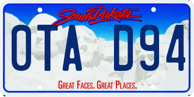 SD license plate 0TAD94