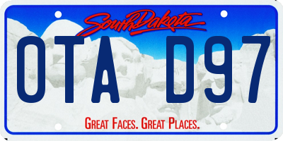 SD license plate 0TAD97