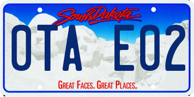 SD license plate 0TAE02