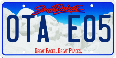 SD license plate 0TAE05