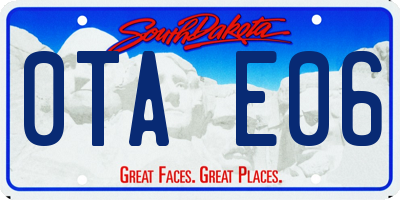 SD license plate 0TAE06