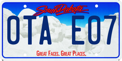 SD license plate 0TAE07