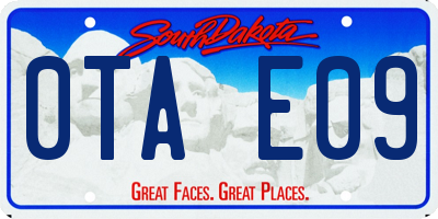 SD license plate 0TAE09