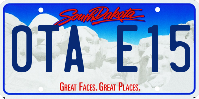 SD license plate 0TAE15