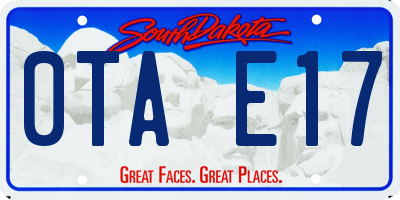 SD license plate 0TAE17