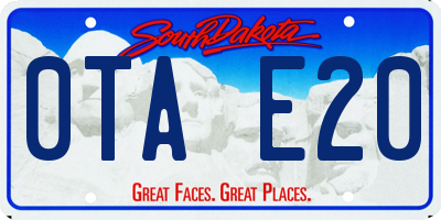SD license plate 0TAE20