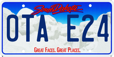 SD license plate 0TAE24