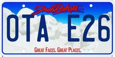 SD license plate 0TAE26