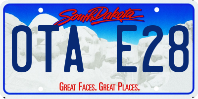 SD license plate 0TAE28