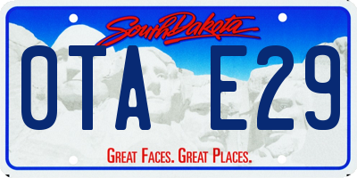 SD license plate 0TAE29