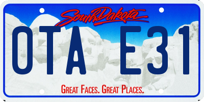 SD license plate 0TAE31