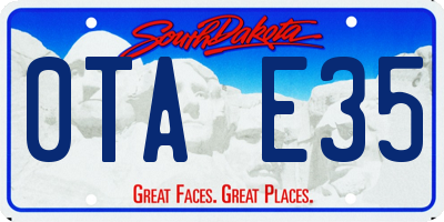 SD license plate 0TAE35