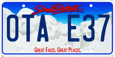 SD license plate 0TAE37