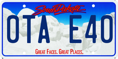 SD license plate 0TAE40