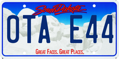 SD license plate 0TAE44