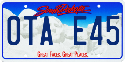 SD license plate 0TAE45
