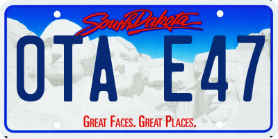 SD license plate 0TAE47