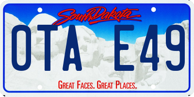 SD license plate 0TAE49