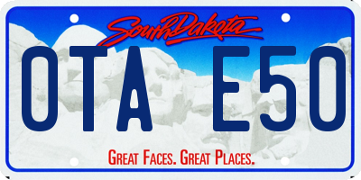 SD license plate 0TAE50