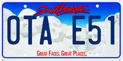 SD license plate 0TAE51