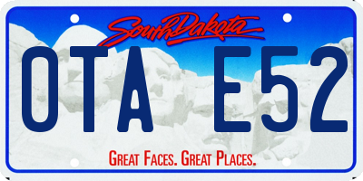 SD license plate 0TAE52